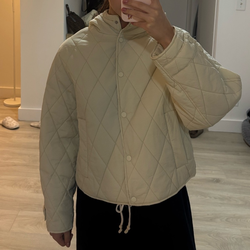 Kids Zara Off-White Puffer Jacket